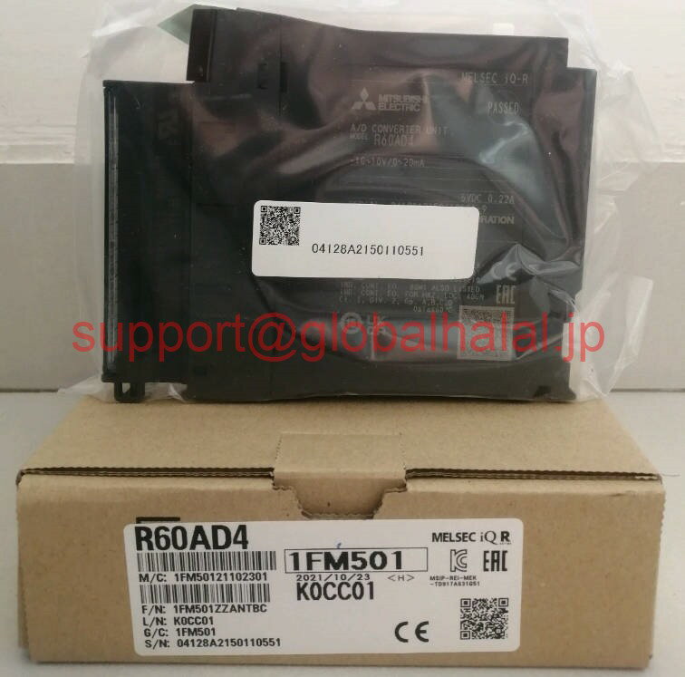 新品【東京発★適格請求書★税込】MITSUBISHI/ 三菱 R60AD4　アナログ−デジタル変換ユニット 【6ヶ月保証】