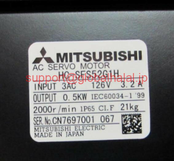 ���ʡ����ȯ��Ŭ���������ǹ���HC-SFS52G1H (1/17) Mitsubishi Servo Motor HC SFS52G1H (1:17) ��ɩ��6�����ݾڡ�