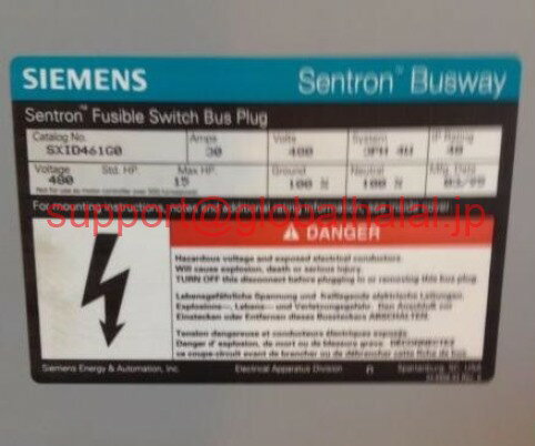 楽天Global Halal Japan新品【東京発★適格請求書★税込】シーメンス SIEMENS ITE SXID SXID4610G 30 AMP 600V FUSIBLE GROUND BUS PLUG -【6ヶ月保証】