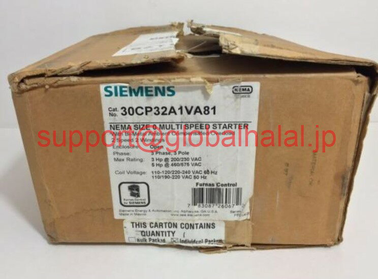 新品シーメンス SIEMENS MULTI SPEED STARTER 30CP32A1VA81 SEE BELOW FOR COIL RATINGS