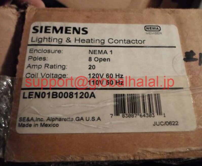 新品【東京発★適格請求書★税込】Siemens LEN01B008120A Lighting & Heating Contactor NEMA 1 Enclosure【6ヶ月保証】