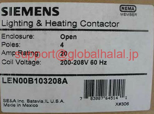 ViyKiōzV[X Siemens LEN00B103208A 20A 4P Lighting Contactor Opny6ۏ؁z