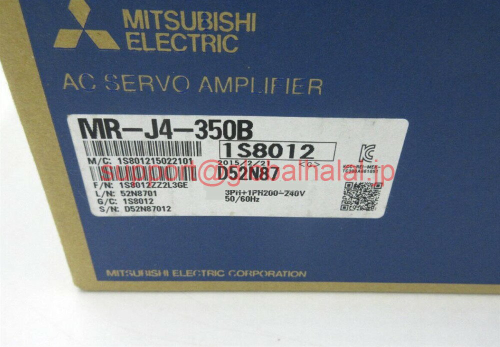 新品【東京発★適格請求書★税込】MITSUBISHI/三菱 MR-J4-350B サーボドライブ【6ヶ月保証】