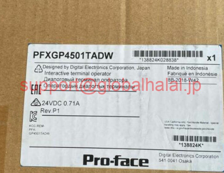 Rakuten - 新品【東京発★適格請求書★税込】Proface デジタル タッチパネル 表示器 GP-4501TW PFXGP4501TADW【6ヶ月保証】