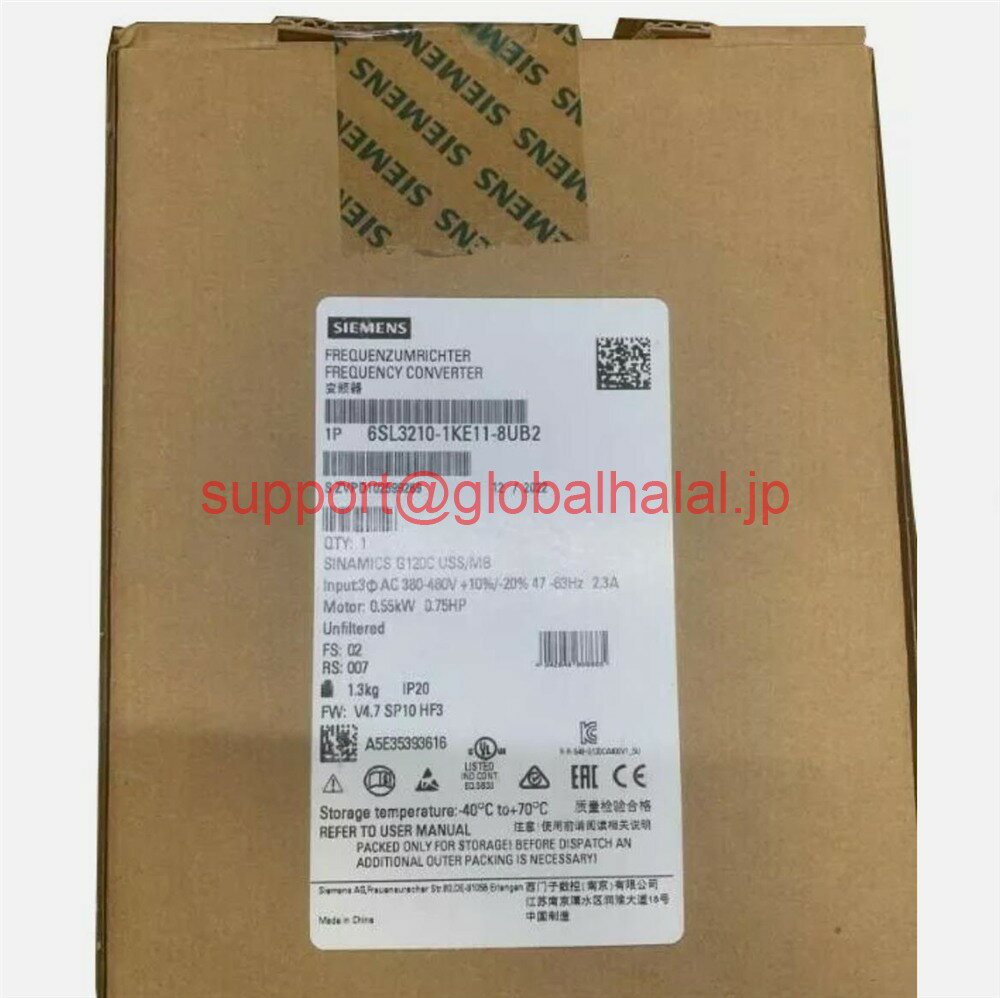 新品【東京発★適格請求書★税込】Siemens 6SL3210-1KE11-8UB2 6SL3 210-1KE11-8UB2 【6ヶ月保証】