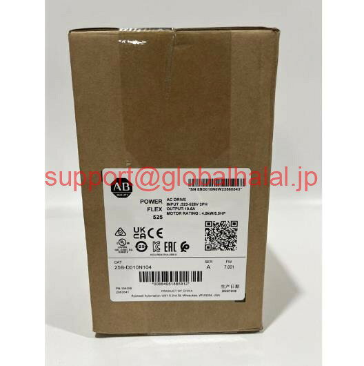 NEC - 新品【東京発★適格請求書★税込】AB 25B-D010N104 SER A POWERFLEX 525 AC DRIVE 4KW 5HP 25BD01044 SEALED 【6ヶ月保証】