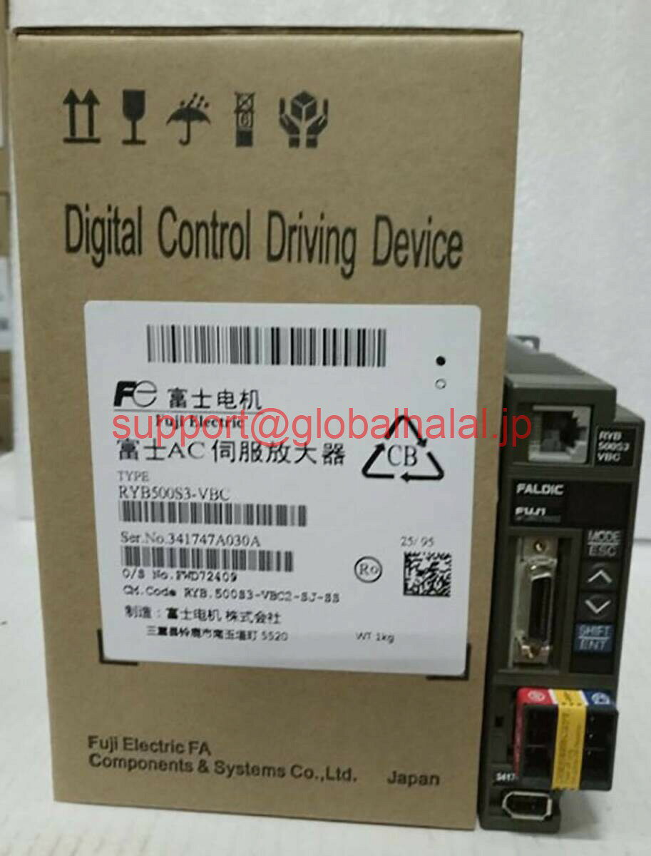 新品【東京発★適格請求書★代引可】富士RYB500S3-VBCドライバーとGYS500DC-C8Bモーター50W PLC 【6ヶ月保証】