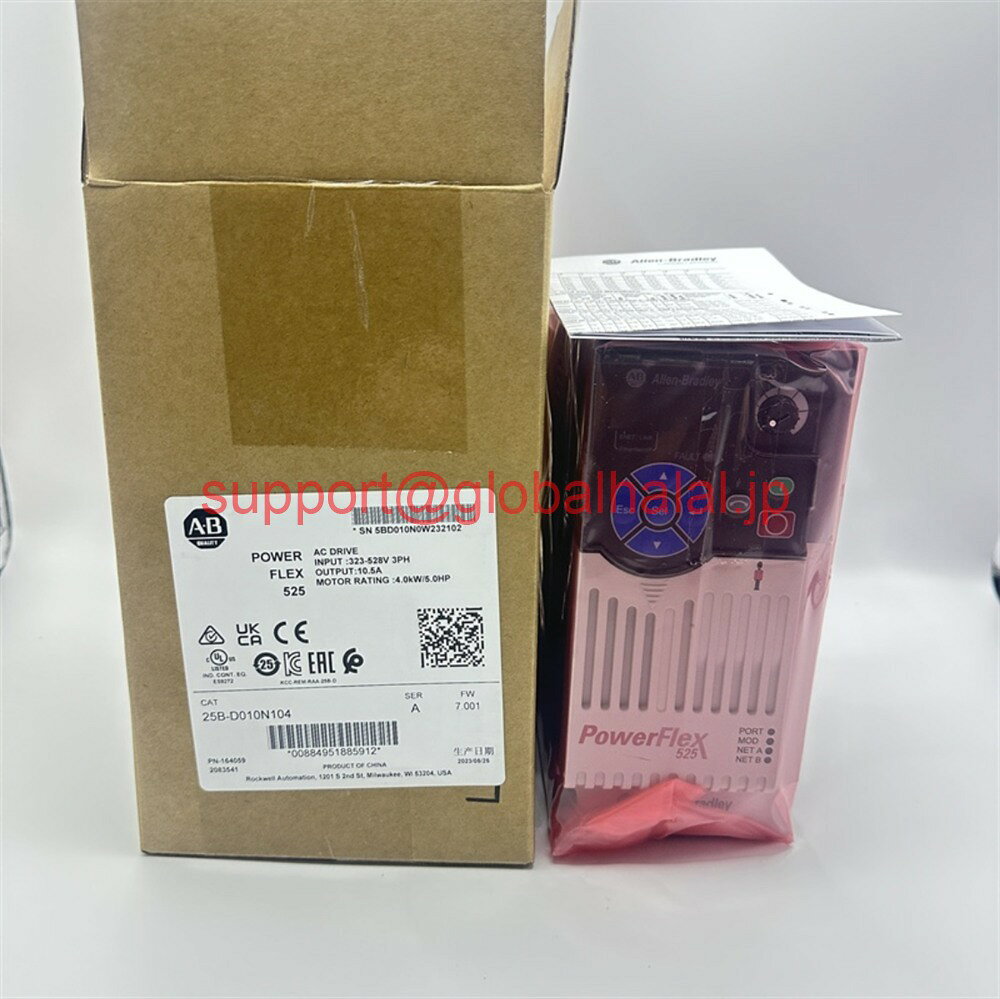 新品AB 25B-D010N104 POWERFLEX 525 4KW 5HP ACドライブ工場密閉 