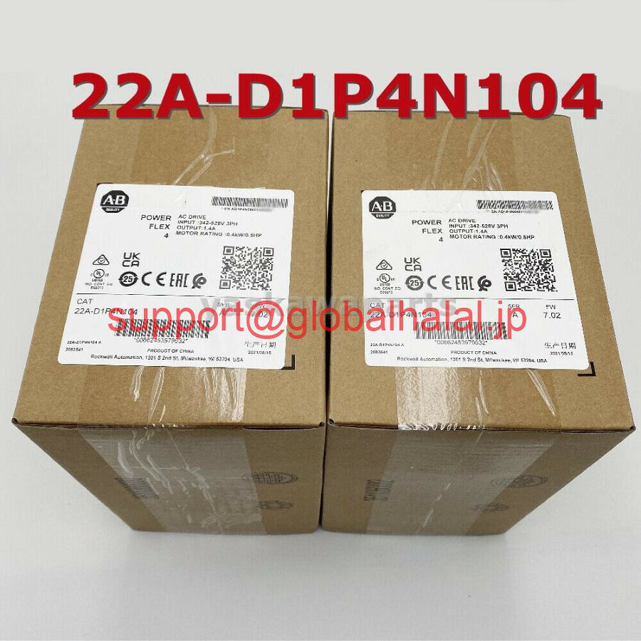 新品AB 22A-D1P4N104 POWERFLEX4 0.4KW 0.5HP ACドライブファクトリーシール22AD1P4N104 