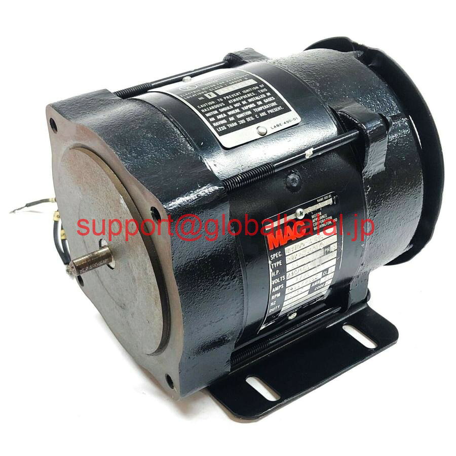 新品MAC B8190-3FS危険なデューティ電気モーター、1/3HP 3450RPM 230/46V 3-PHASE 