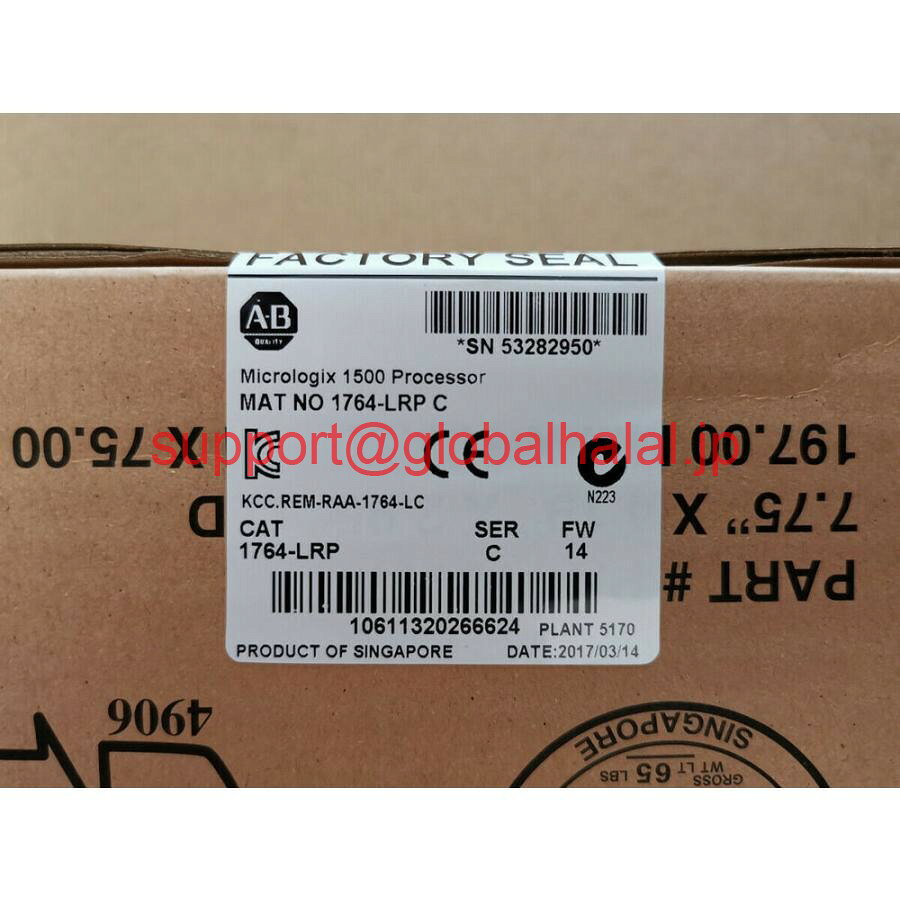 新品工場密閉AB 1764-LRP Ser C Micrologix 1500プロセッサPLC 1764LRP 