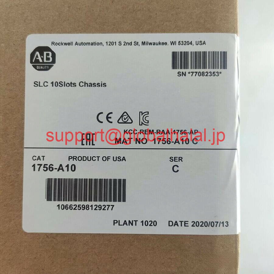 新品シールされたAB 1756-A10 SER/C CONTROLOGIX 10スロットシャーシ 
