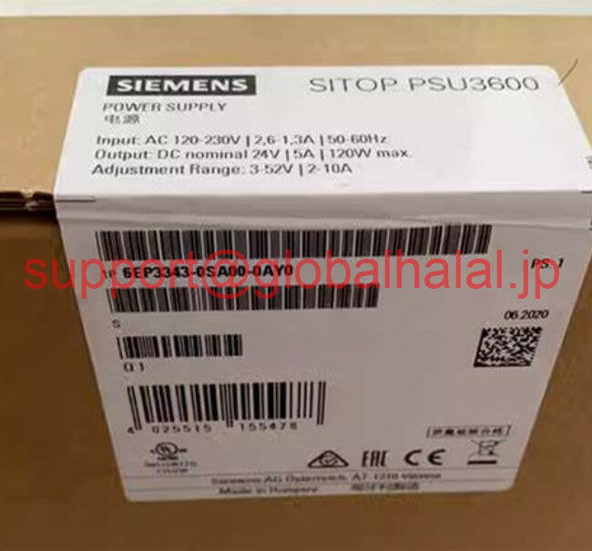 新品【東京発★適格請求書★代引可】Sealed 6EP3343-0SA00-0AY0 Power Supply Module 6EP3343-0SA00-0AY0 【6ヶ月保証】