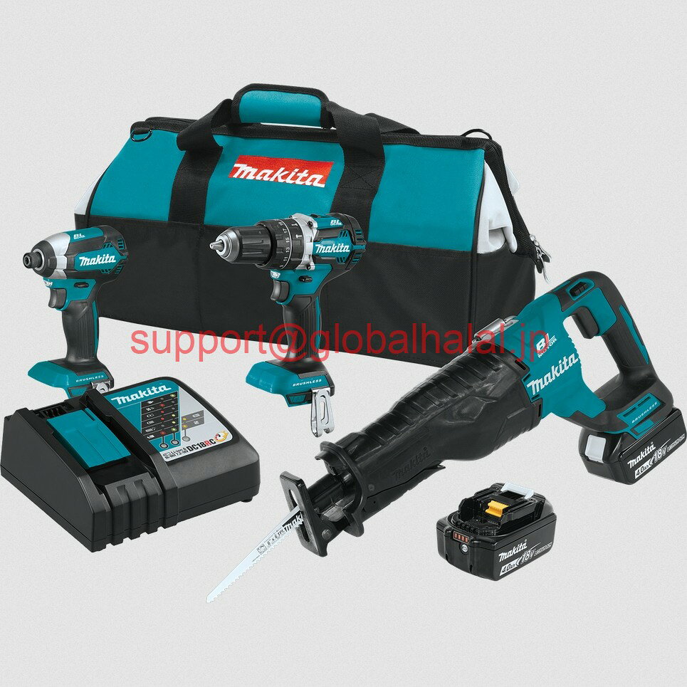 Rakuten - 新品【東京発★適格請求書★代引可】**NIP** MAKITA XT328M 18V LXT Li-Ion BRUSHLESS CORDLESS 3?Pc. COMBO KIT (4.0Ah) 【6ヶ月保証】