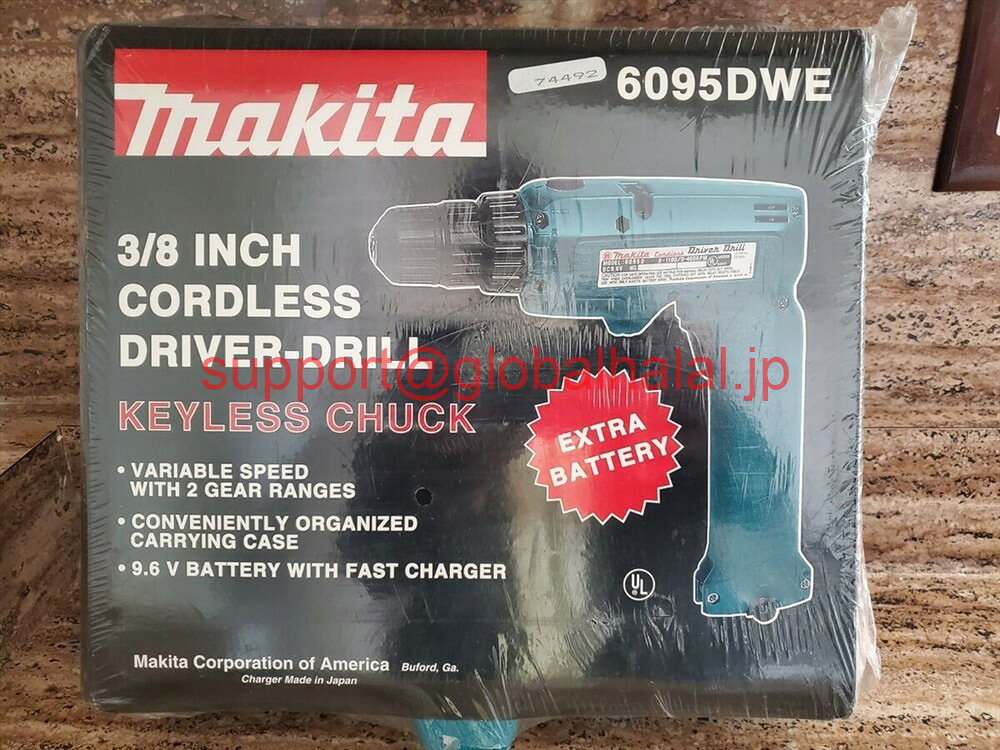 新品NEW Makita 6095DWE 3/8-Inch 9.6 Volt Cordless Keyless Drill with Two Batteries 