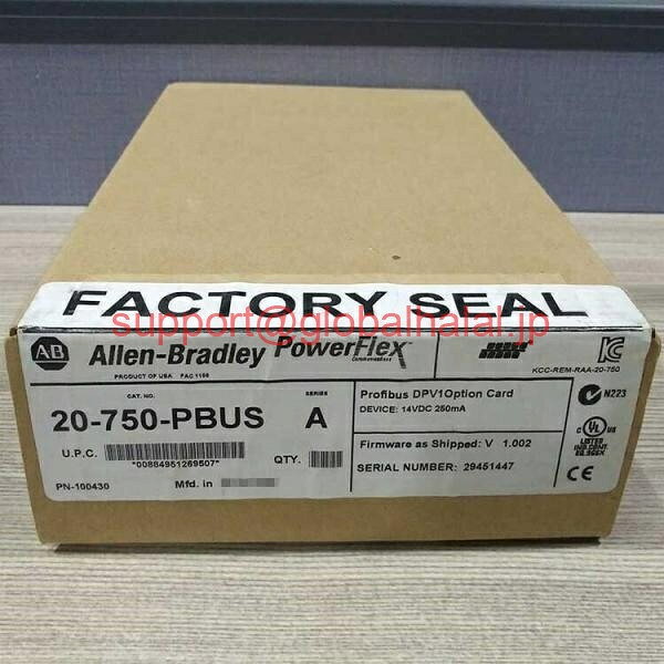新品【東京発★適格請求書★代引可】Allen-Bradley 20-750-PB PROFIB DPV1 オプション カード 14VDC 【6ヶ月保証】