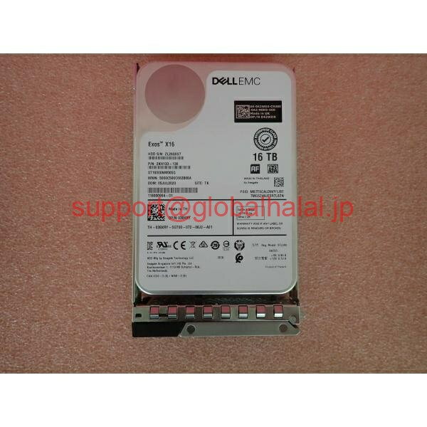 新品【東京発★適格請求書★代引可】Dell 16TB 7.2K SATA 6GB/S 3.5 512Eハードドライブ39xry 14thシリーズCaddy 【6ヶ月保証】