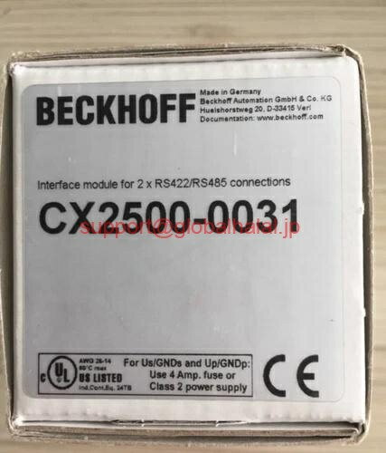 新品【東京発★適格請求書★代引可】BECKHOFF CX2500-0060 PLC モジュール未使用 【6ヶ月保証】