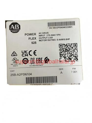 新品【東京発★適格請求書★代引可】Allen-Bradley 25B-A2P5N104 POWER 525 AC DRIVE 0.4KW/0.5HP【6ヶ月保証】