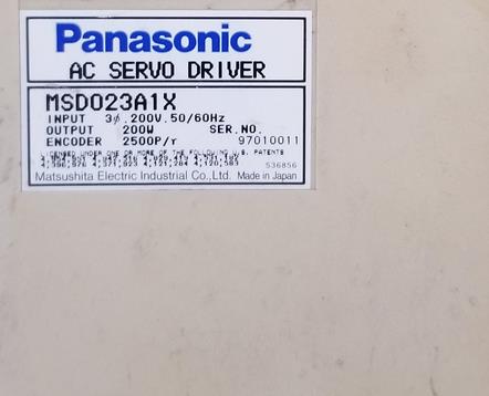 DELL - 新品【東京発★適格請求書★税込】 PANASONIC/パナソニック サーボドライバー MSD023A1X【6ヶ月保証】