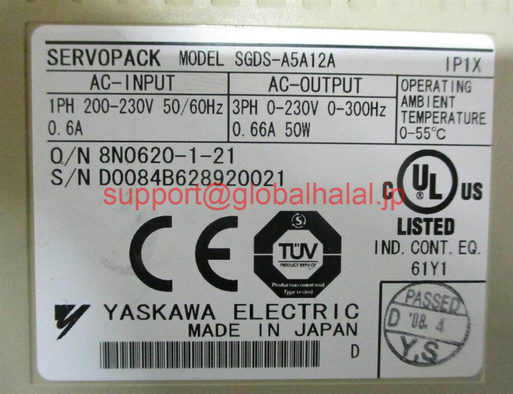 新品【東京発★適格請求書★税込】 YASKAWA / 安川電機 サーボドライバー SGDS-A5A12A 【6ヶ月保証】