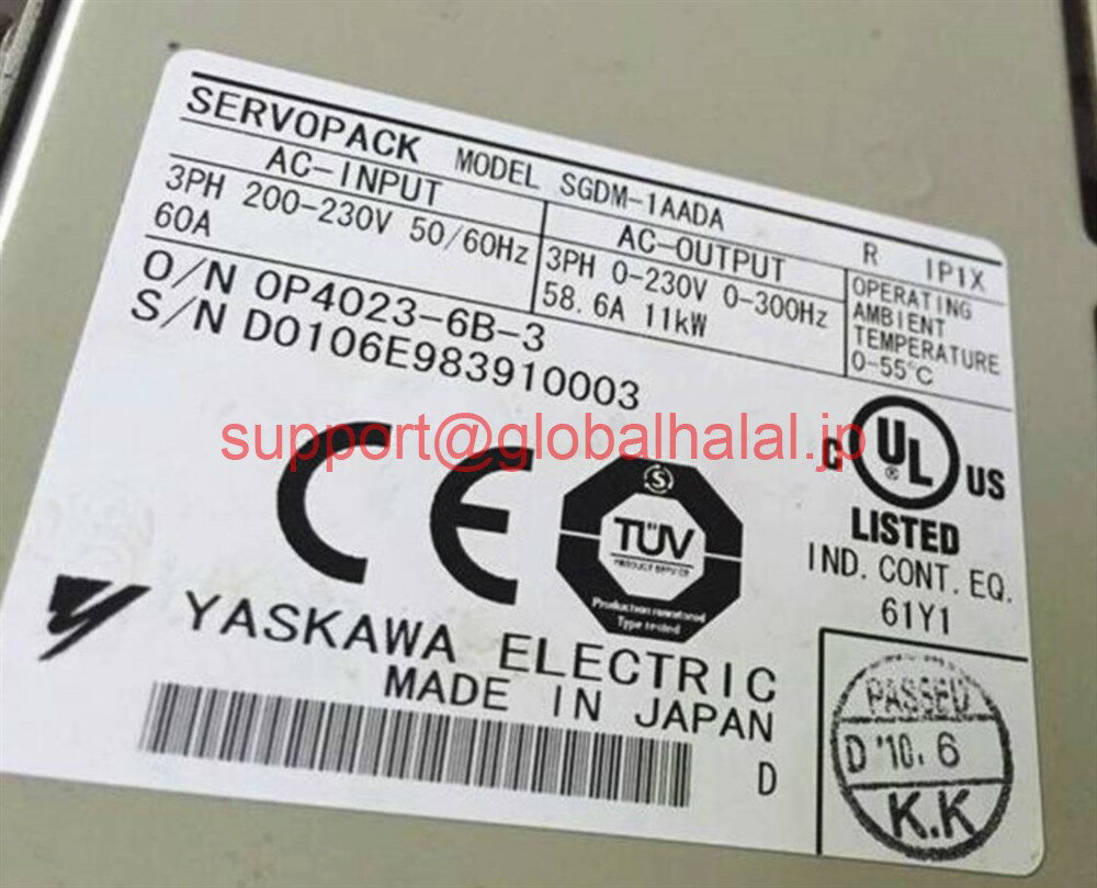 新品【東京発★適格請求書★税込】 YASKAWA サーボドライバー SGDM-1AADA 【6ヶ月保証】