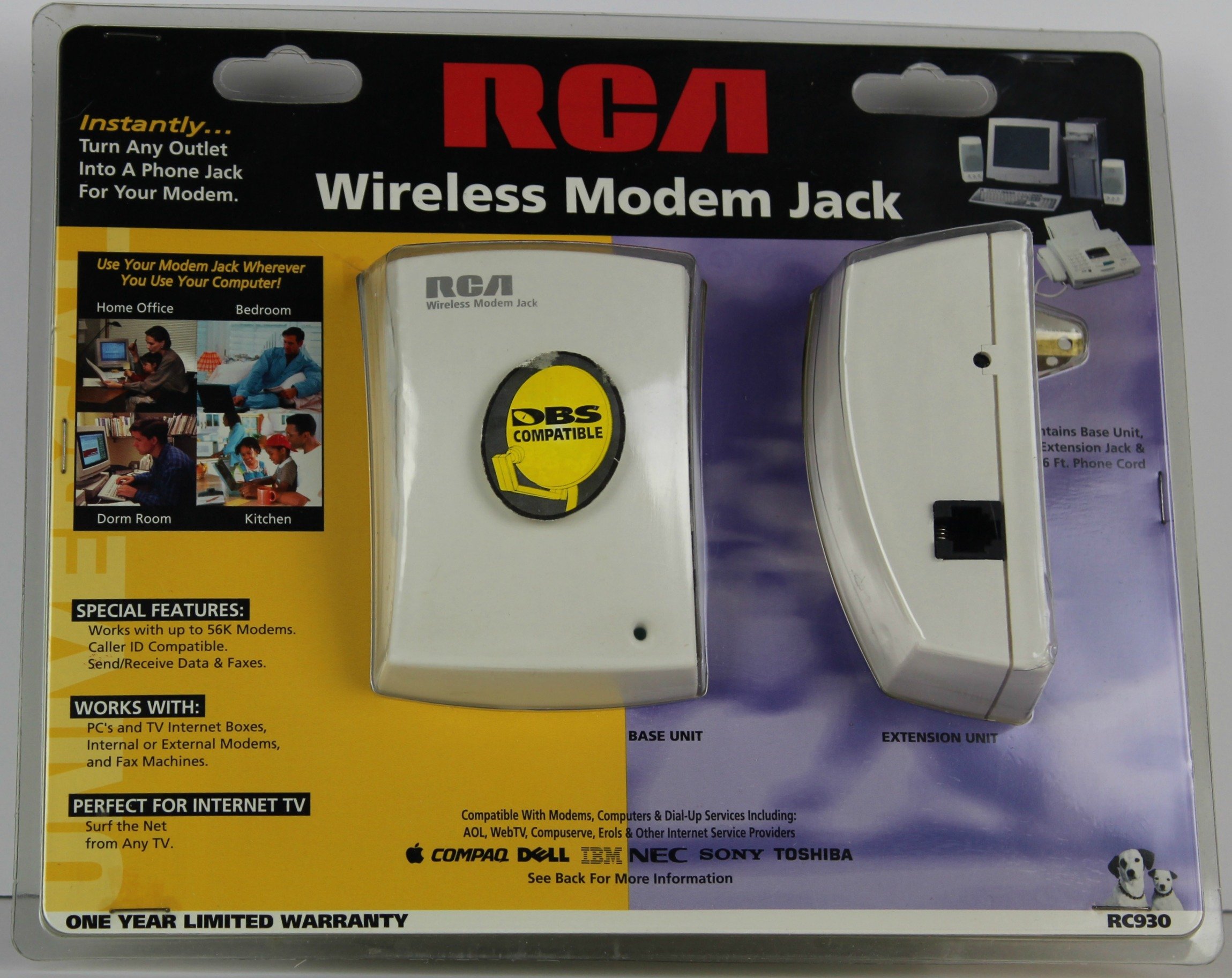 RCA RC930 発信者-ID-互換ワイヤレスモデムジャック
