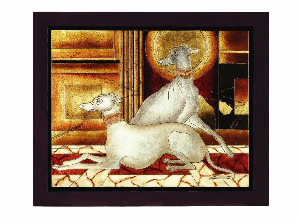 (other) - Lite Source LP-1508 The DogsTwin Dogs Painting