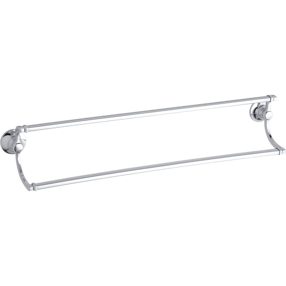 (Polished Chrome) - Kohler K-11413 Polished Chrome Bancroft Bancroft 61cm Double Towel Bar
