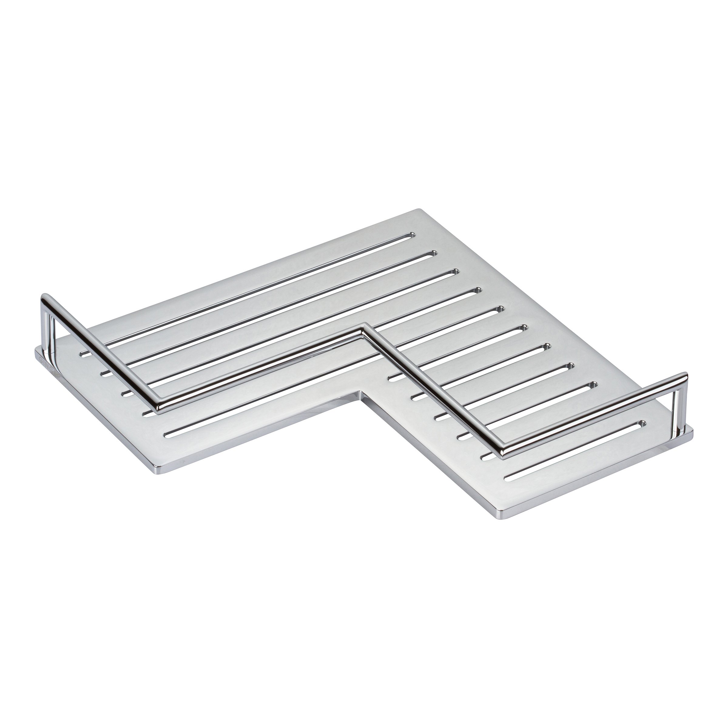 Ginger 28505/PC 表面取り付けバスルームシェルフ、光沢クロム、コーナーシェルフ