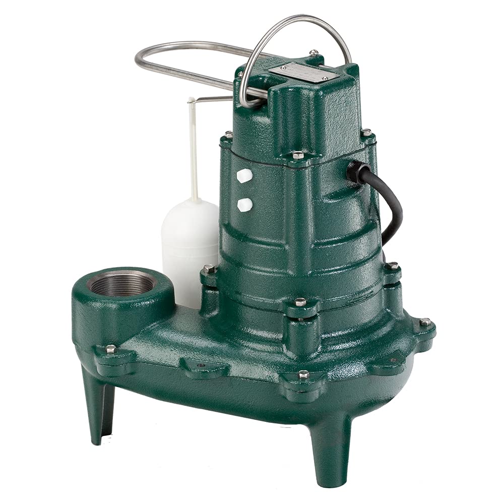 Zoeller Waste-Mate 267-0006 下水ポンプ 1/2 HP 自動 ? 頑丈な水中下水、排水または脱水ポンプ - 25フィートのコード付き