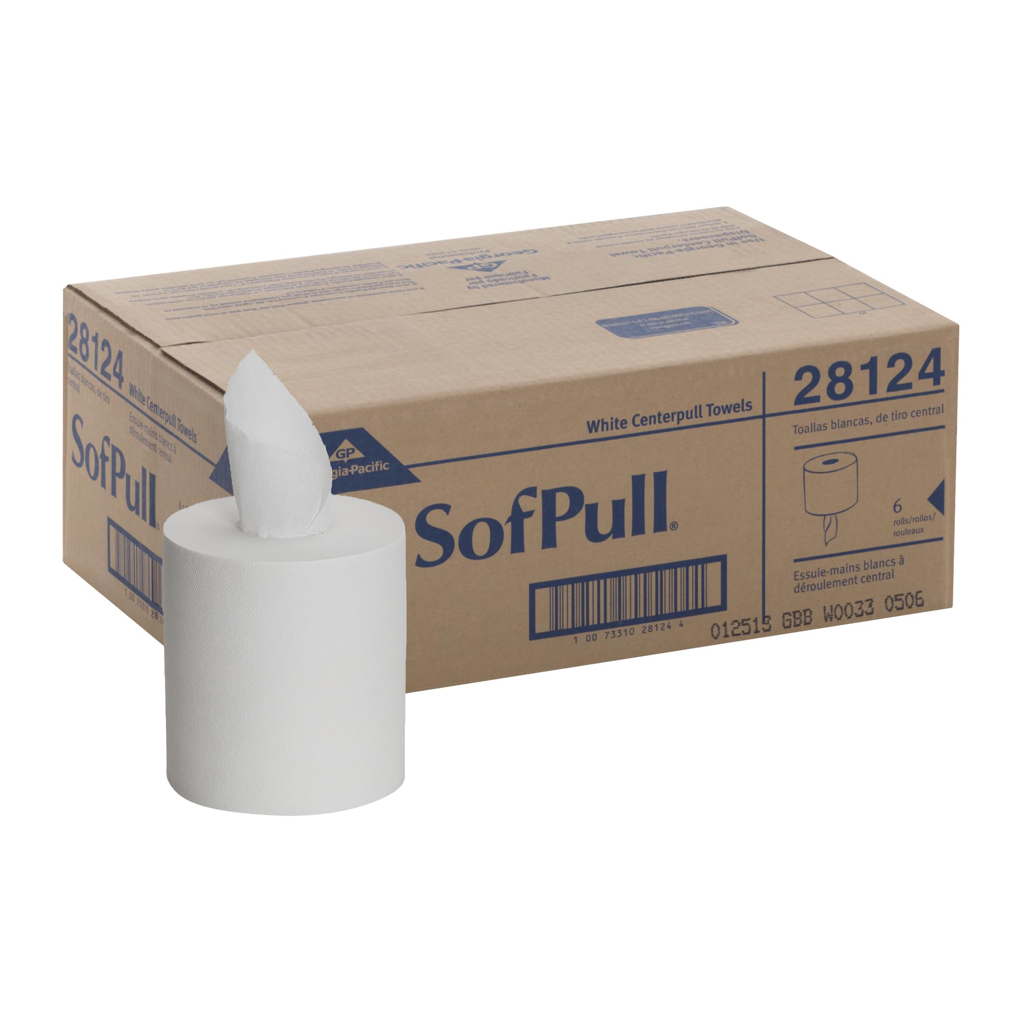 Center-Pull Perforated Paper Towels 7-3/4 x 15 White 320/Roll 6/Carton (並行輸入品)