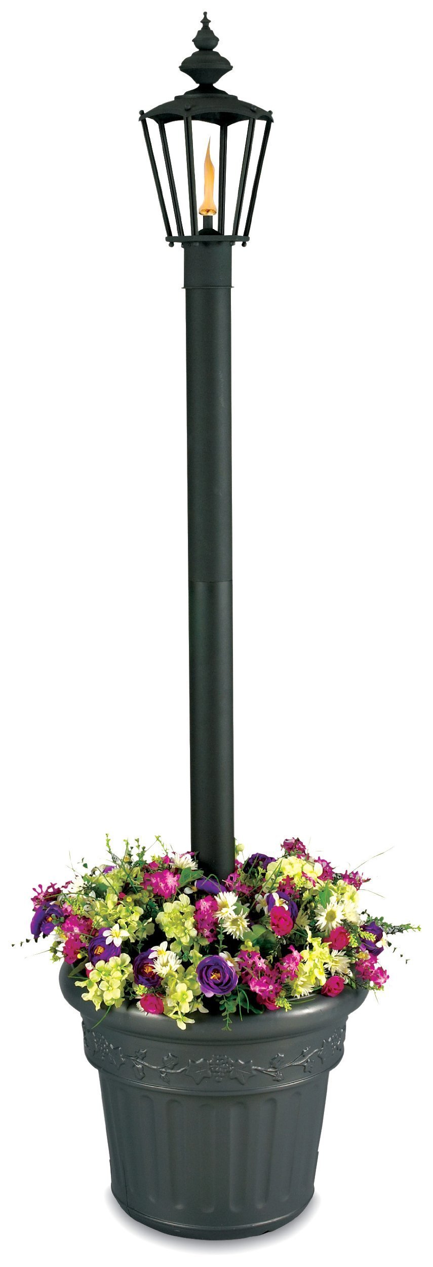 Islander 550 Black Single Citronella Planter 80-inches Tall by Patio Living Concepts