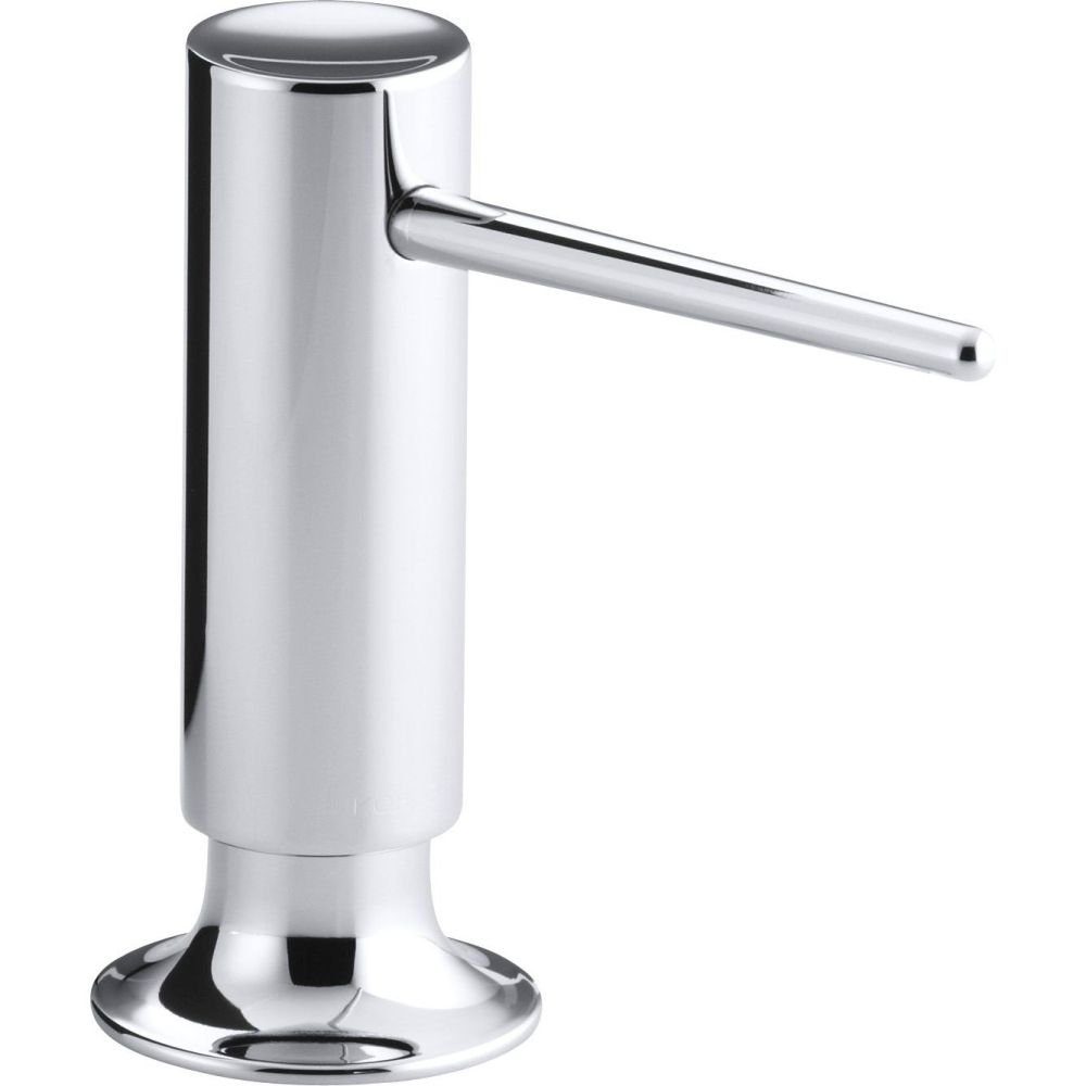(Polished Chrome) - Soap/Lotion Dispenser with Contemporary Design Polished Chrome