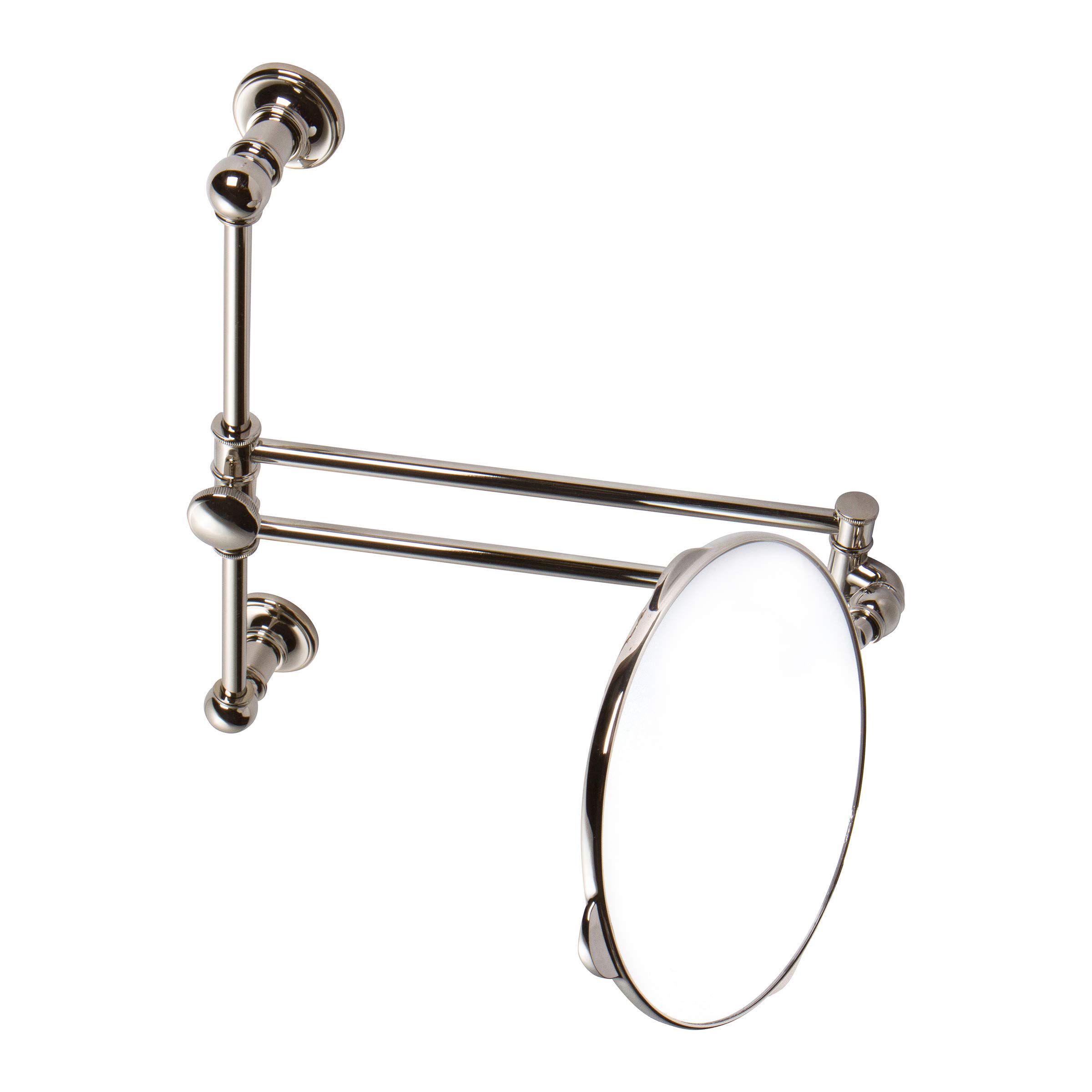 Ginger 4544/PN 円柱型回転化粧台ミラー スライドバー用 光沢ニッケル