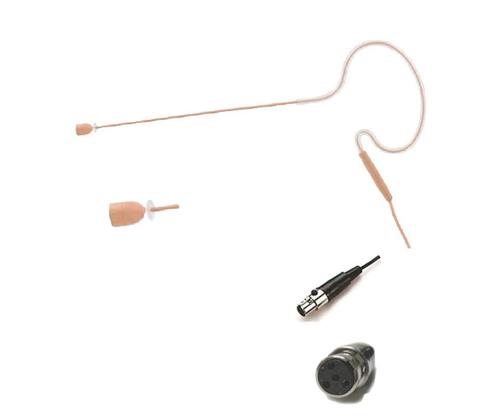 AV-JEFE Mini Skin Color Earhook Microphone (Mini 4 pin XLR Connector/ TA4F) by AV-JEFE