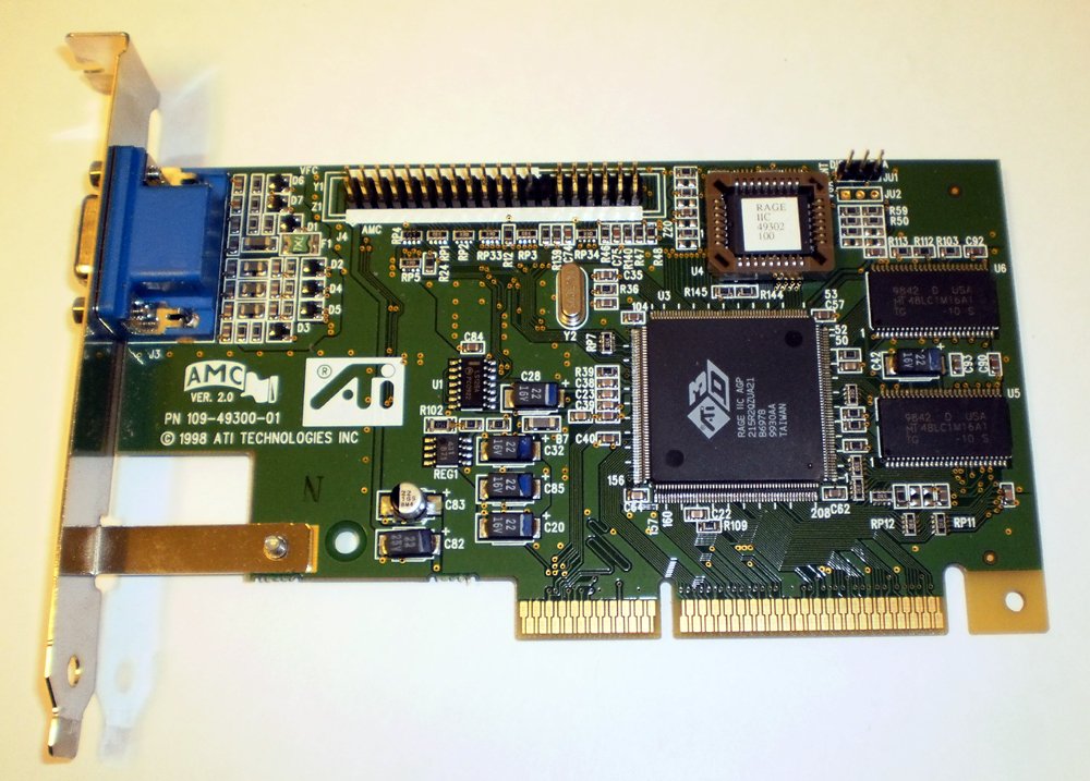 ATI TECHNOLOGIES - RAGE IIC AGP 4MB ビデオカード