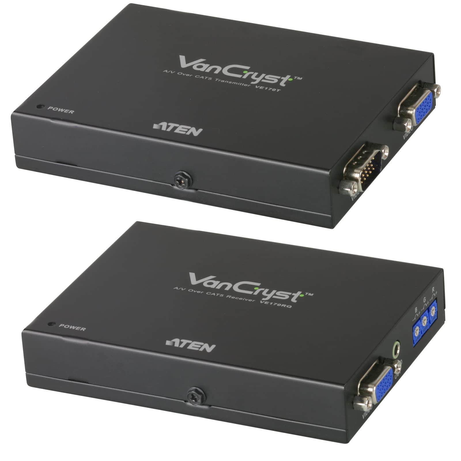 Hewlett Packard - ATEN VE170Q Cat5タイプ アナログVGAエクステンダー スキュー調整対応