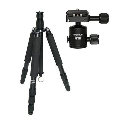 Feisol Travel CT-3441SB30 高速4セクションカーボン三脚 CB-30Dボールヘッド付き - 44ポンド