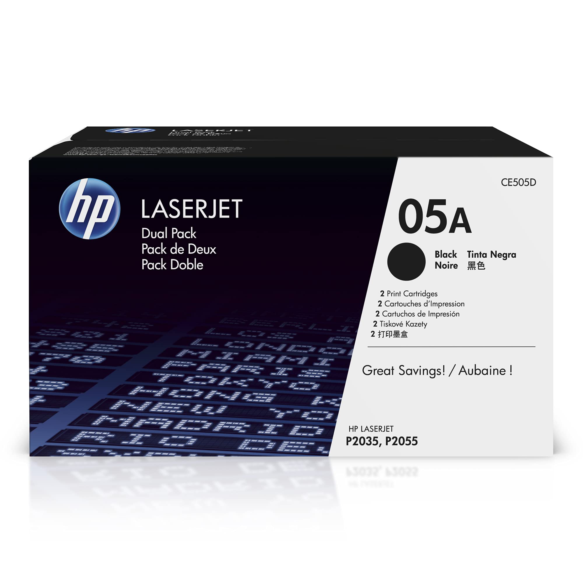 HP 05A 2-pack Black Original LaserJet Toner Cart