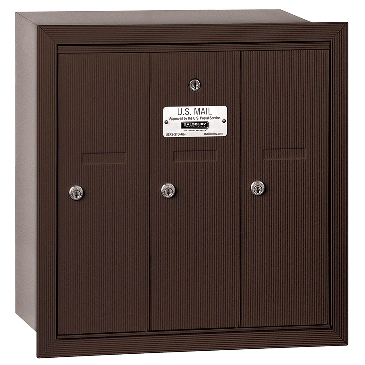 Hewlett Packard - Salsbury Industries 3503ZRP 埋め込み式垂直メールボックス マスター商業ロック付き プライベートアクセス ドア3つ ブロンズ