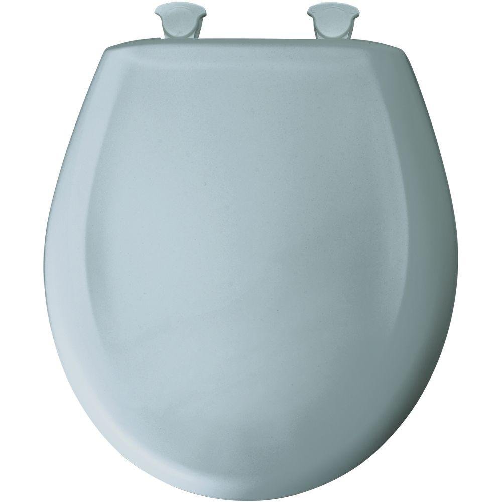 Bemis 200SLOWT 344 Slow Close Sta-Tite Round Closed Front Toilet Seat Heron Blue by Bemis