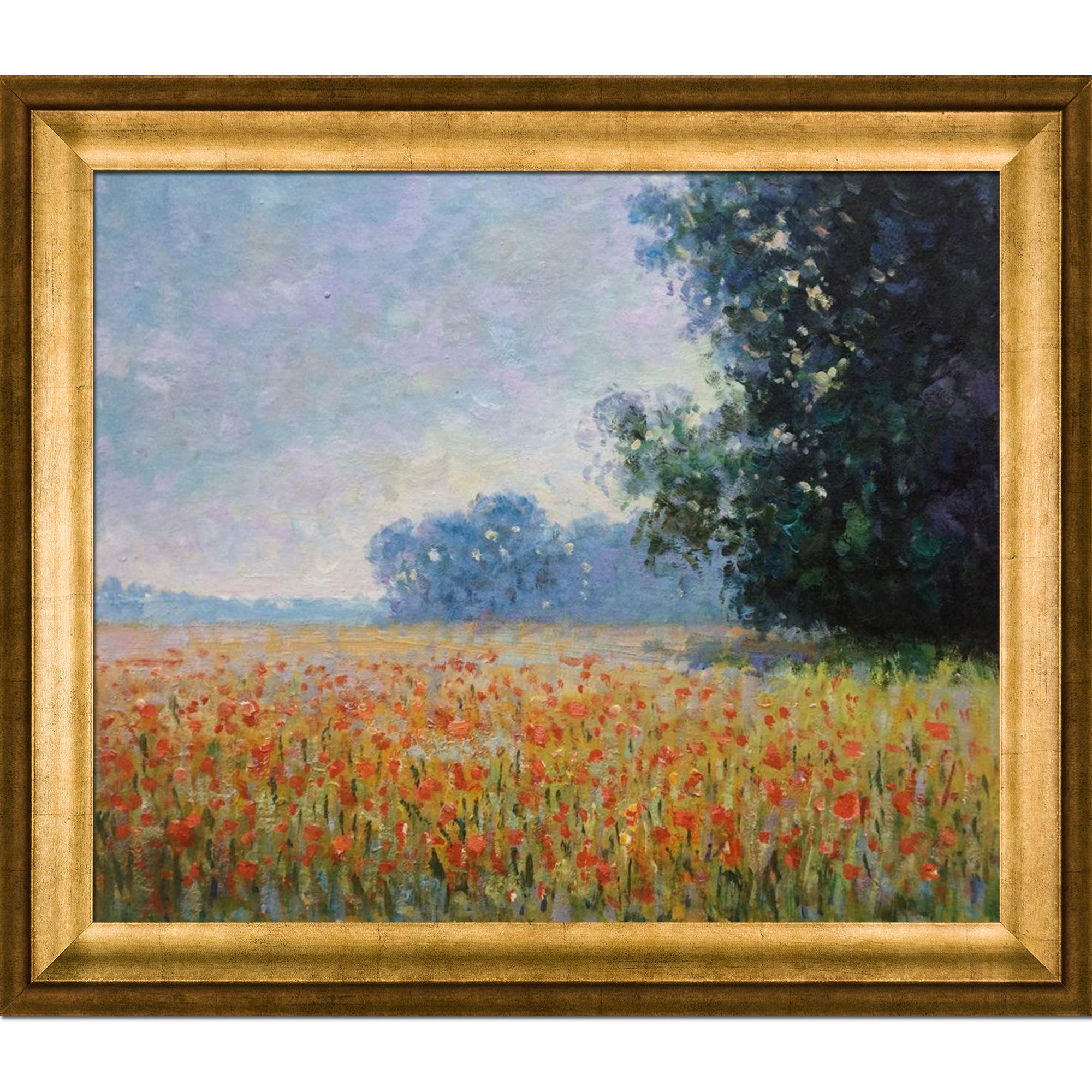 樂天商城 - La Pastiche Oat Fields with Athenian ゴールドフレーム油絵 29インチ x 25インチ マルチカラー