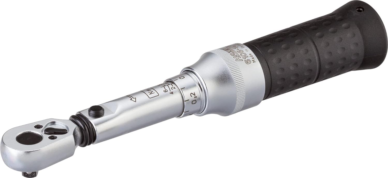 HAZET (ハゼット) トルクレンチ/トルクスパナ/リバーシブルラチェット 6106-1CT 差込角6.3mm (1/4インチ) 精度±4 1-6Nm 使いやすいラチェット式トルク管理工具