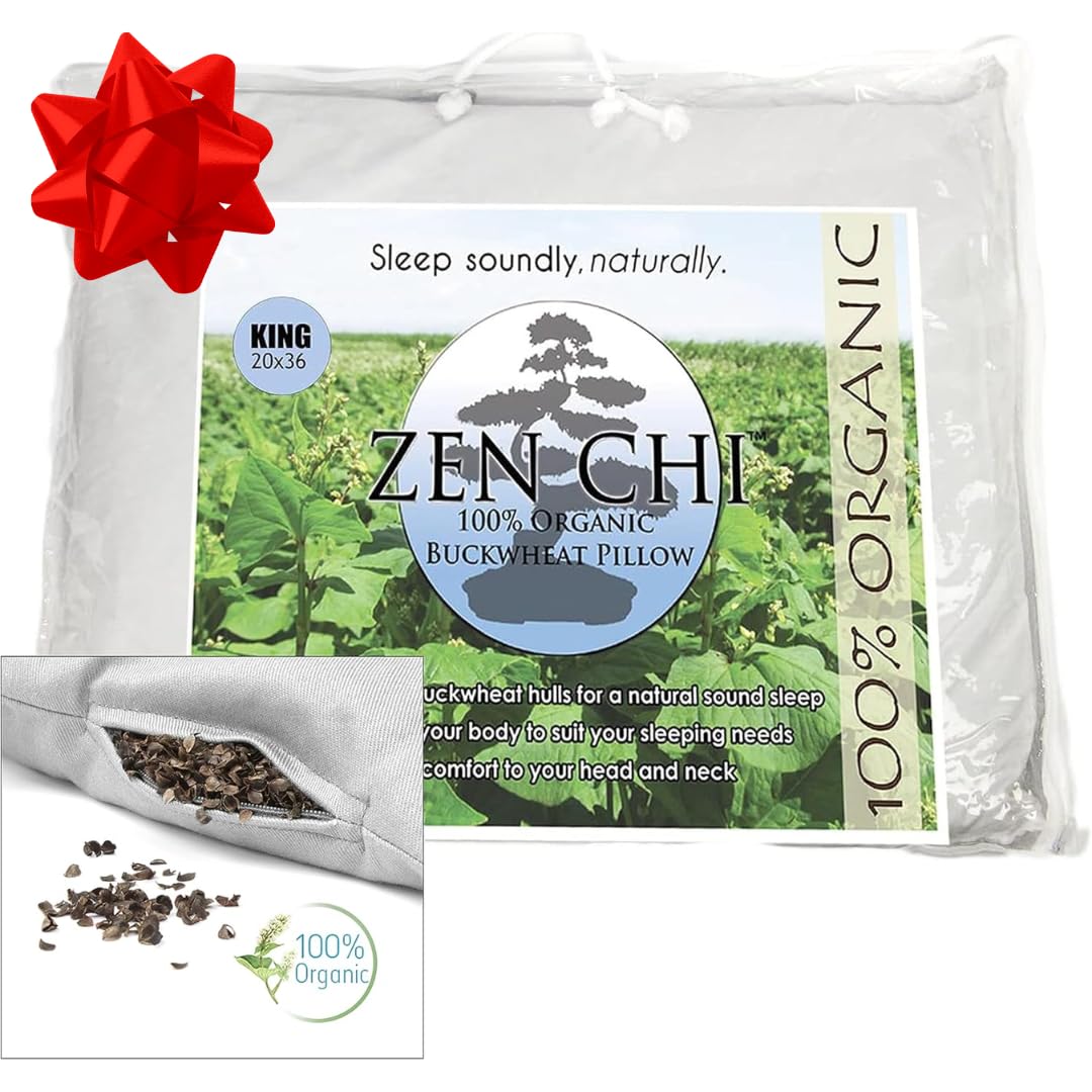 樂天商城 - Zen Chi そば枕オーガニックキングサイズ（20「X36」）W自然冷却の技術すべてのコットンカバーWオーガニックそばハル