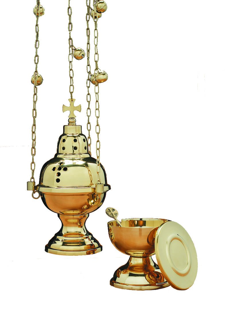 Eastern Rite Censer with 12 Bells and Boat Set