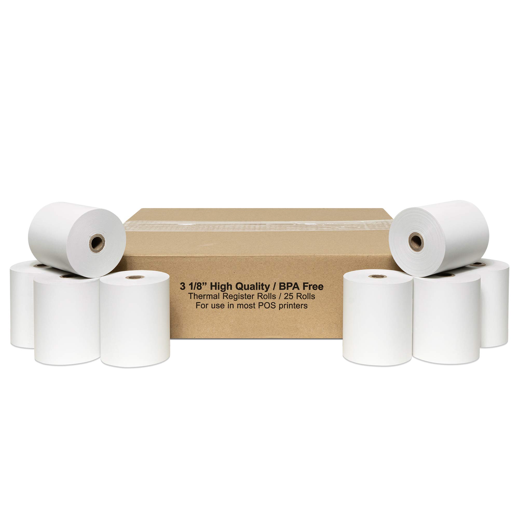 3 1/8 (80MM) X 220' THERMAL CASH REGISTER POS RECEIPT PAPER 24 ROLLS / CASE by PosPaperRoll