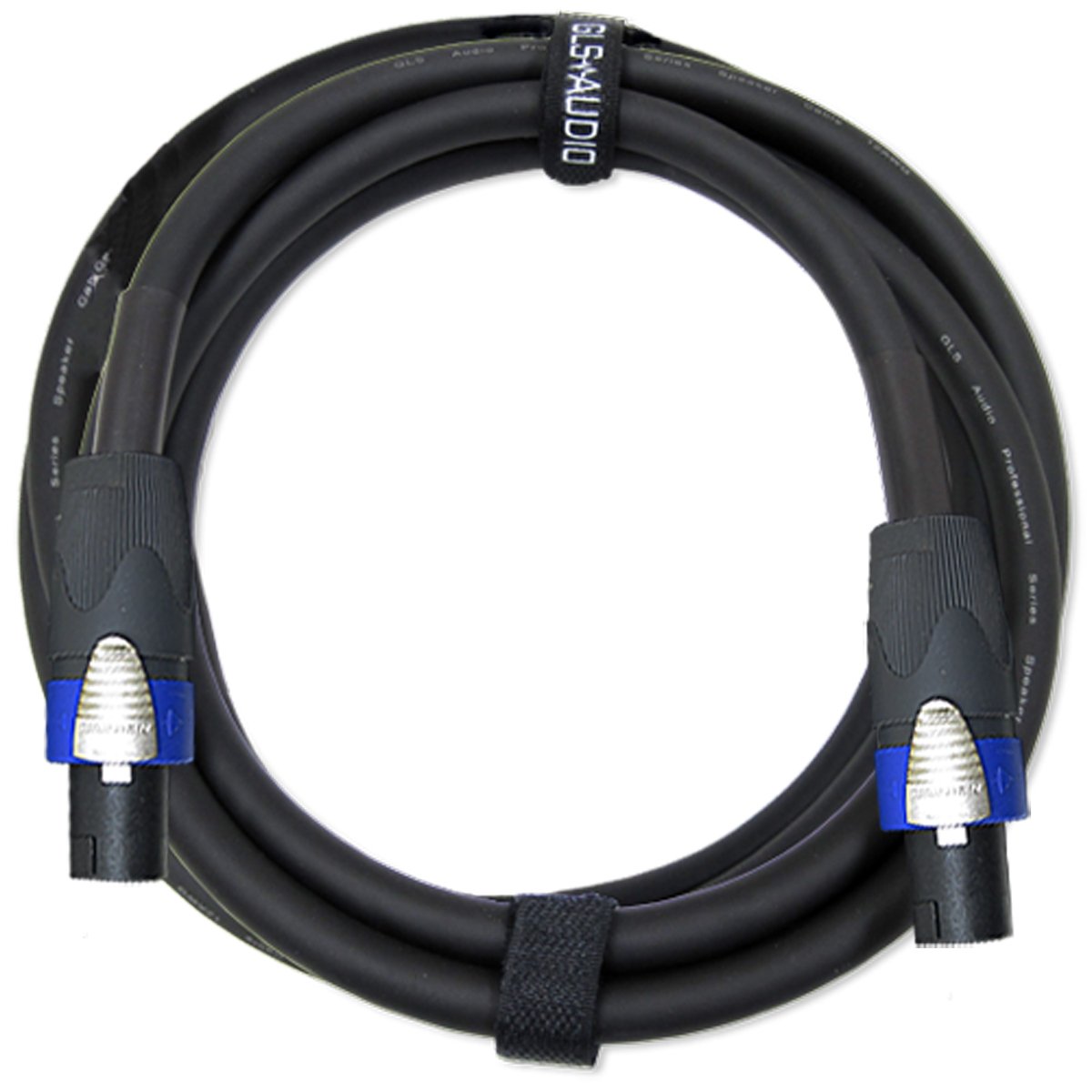 GLS Audio 12フィート スピーカーケーブル 12AWG パッチコード - 12フィート Speakon to Speakon プロフェッショナルケーブル ブラック Neutrik NL4FX (NL4FC) 12ゲージワイヤー - Pro 12フィート スピーカーオンコード 12G - シングル