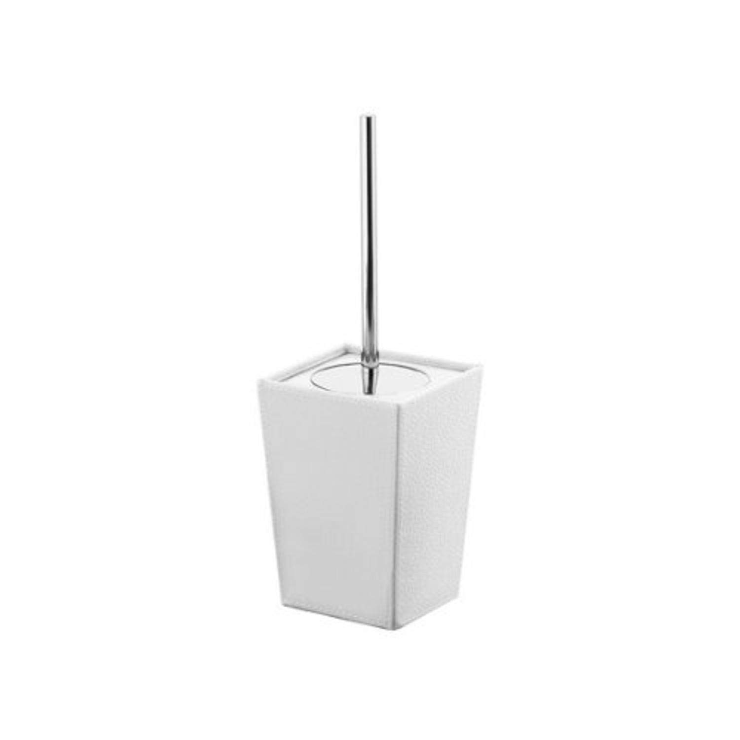 Gedy京都Square Fauxレザーとセラミックトイレブラシholder-pgedy 1533 4.6 x 4.6 x 14 Gedy 1533-02