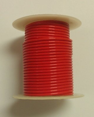 レッド16 AWG Stranded 600 V、テフロン Insulated Hook Upワイヤ ? 100 'ロール